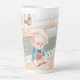 Caneca De Café Latte Gato Baker Baby - Cozy Morning Kneading
