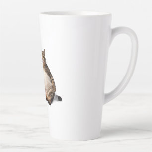 Caneca De Café Latte Gato de Gato Engraçado - Pizza Lover Gift Café Cup
