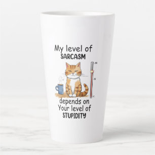 Caneca De Café Latte Gato de Laranja Sassado e Bonito