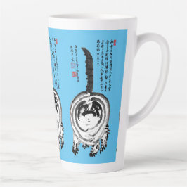 Caneca De Café Latte Gato De Tabby Japonês Com Brisas Chonky