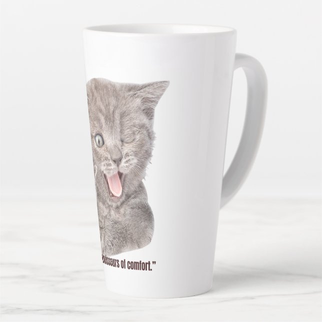 Caneca De Café Latte gato estupendo (Ângulo direito)
