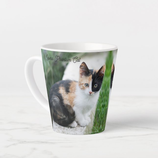 Caneca De Café Latte Gato Fantasma da Ópera (Ângulo esquerdo)