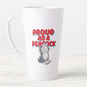 Caneca De Café Latte Gato Fofo  