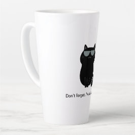 Caneca De Café Latte Gato Fofo e Divertido