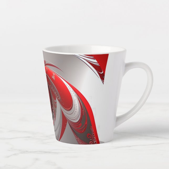 Caneca De Café Latte Gato Latino/Vermelho/LME/Lã Latina (Direita)