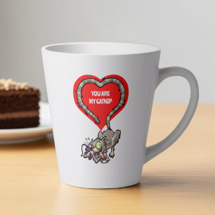 Caneca De Café Latte Gato Louco Você É Meu Catnip Alternativo Dia dos N