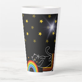 Caneca De Café Latte Gato preguiçoso