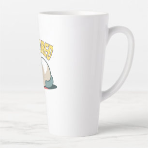 Caneca De Café Latte Gato Preguiçoso Pego – Cartoon Sarcástico Engraçad