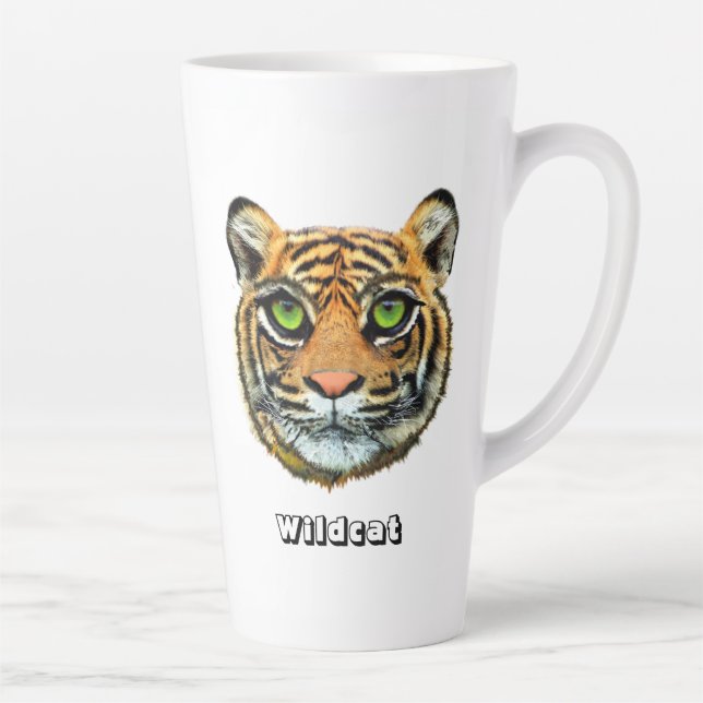 Caneca De Café Latte Gato Selvagem (Direita)