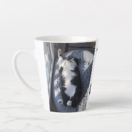 Caneca De Café Latte Gato Sonolento