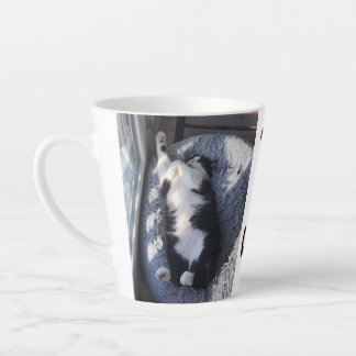 Caneca De Café Latte Gato Sonolento