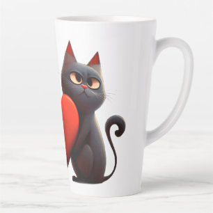 Caneca De Café Latte Gatos, Coração, animais de estimação