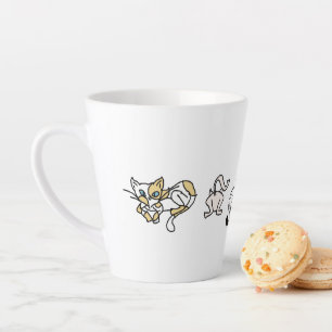 Caneca De Café Latte Gatos Elementares