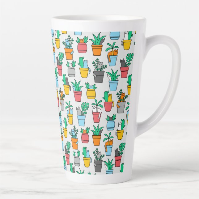 Caneca De Café Latte Gatos nos pântanos (Direita)
