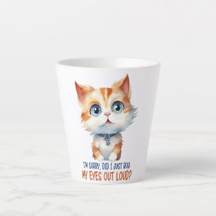 Caneca De Café Latte Gatos Sarcásticos E Cutos (2)