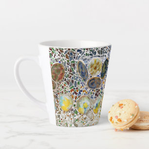 Caneca De Café Latte Gaudi Mosaico Latte Mug