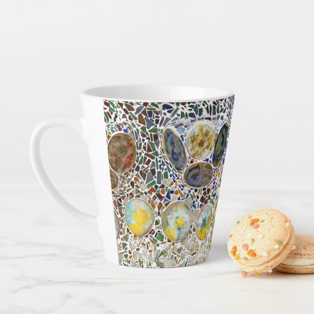Caneca De Café Latte Gaudi Mosaico Latte Mug (In Situ)