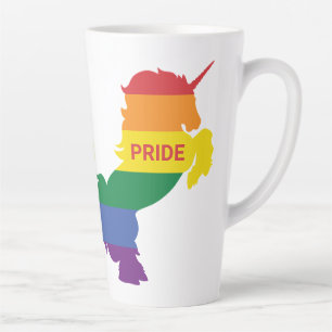 Caneca De Café Latte Gay de Nome Personalizado Unicorn