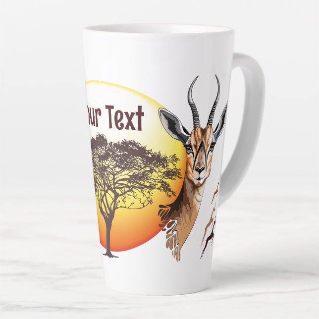 Caneca De Café Latte Gazelle African Antelope Wild Animal (Ângulo direito)