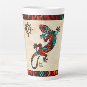 Caneca De Café Latte Gecko Lizard E Sun Latte Mug