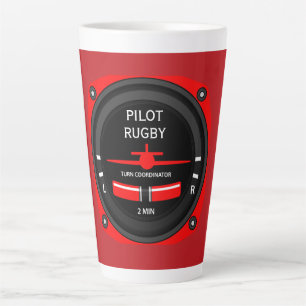 Caneca De Café Latte Geek de aviação piloto
