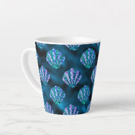 Caneca De Café Latte Gem Sea Shels Latte Mug