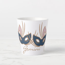 Caneca De Café Latte Gemini Zodac Boho Coffee Mug