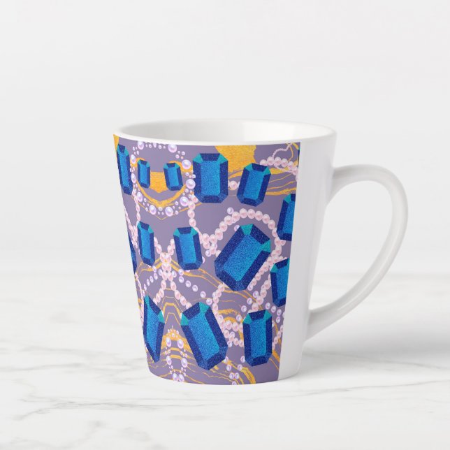 CANECA DE CAFÉ LATTE GEMS AZUL (Direita)