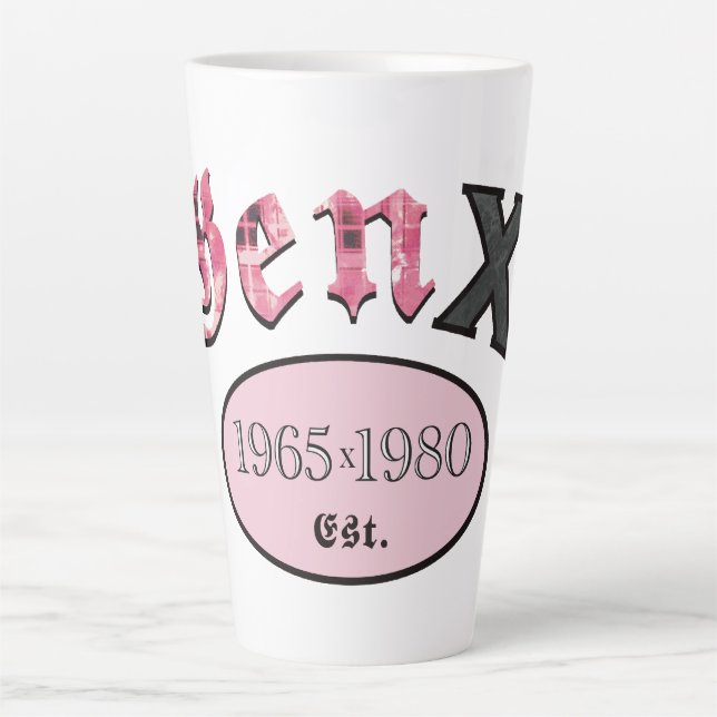 Caneca De Café Latte Gen X 1965-1980 (Frente)