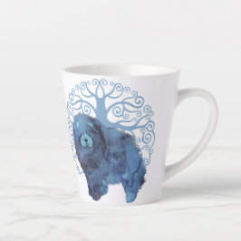 Caneca De Café Latte GENES FADRADOS Árvore de Vaca da Vida