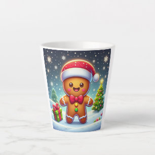 Caneca De Café Latte Gengibre de Natal bonito/Pão de Pão de Pão de inve