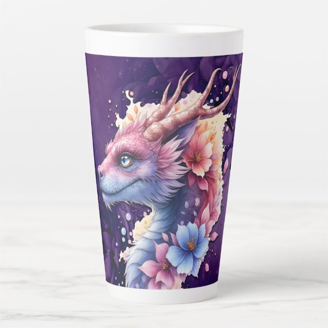 Caneca De Café Latte Gentle Guardian Dragon.  (Frente)