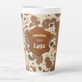 Caneca De Café Latte Genuine 100% Latte Mug | Cowhide Coffee Aesthetic