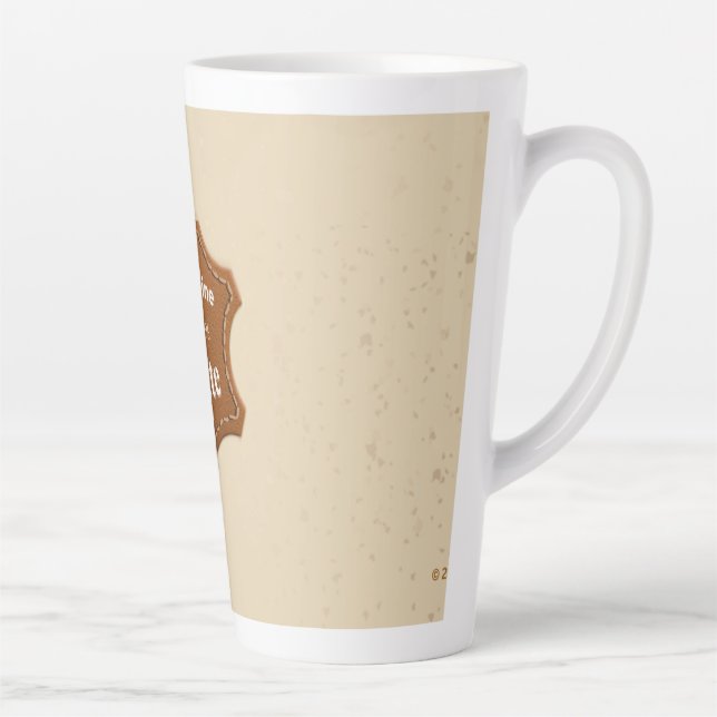 Caneca De Café Latte Genuine 100% Latte Neutral Pattern Mug (Direita)