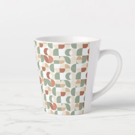 Caneca De Café Latte Geométrico Escandinavo