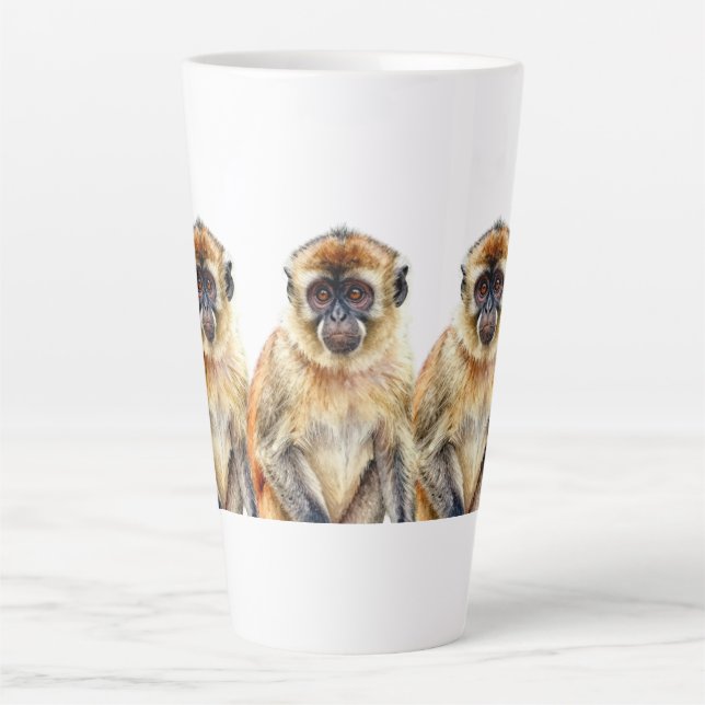 Caneca De Café Latte Gibbon (Frente)
