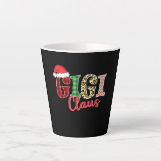 Caneca De Café Latte Gigi Claus Santa Hat Engraçado Xmas Pajama Clothin