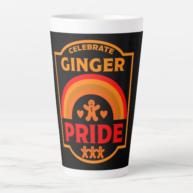 Caneca De Café Latte Ginger Haired Pride (Frente)