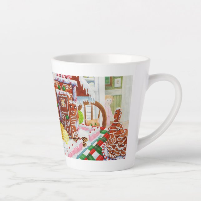 Caneca De Café Latte GINGERBREAD SURPRISE Latte Mug (Direita)