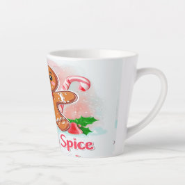 Caneca De Café Latte Gingercake Man and Candy Cane