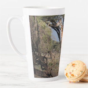 Caneca De Café Latte Girafa africana atrasada Mug