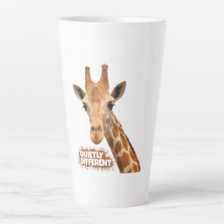 Caneca De Café Latte Girafa Quietamente Diferente - Arte Girafa