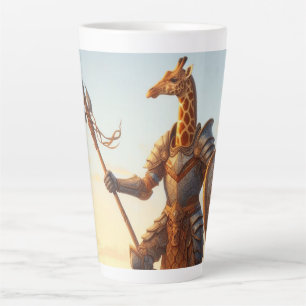 Caneca De Café Latte Giraffe guerreiro