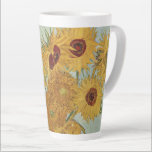 Caneca De Café Latte Girassóis (a azul)-Vincent van Gogh<br><div class="desc">"Girassóis (a azul)" - Vincent van Gogh Latte Mug, uma ode cativante a uma das obras-primas mais amadas e celebradas da história da arte. Esta caneca latta apresenta uma reprodução mesmerante do conjunto "Girassóis" de van Gogh contra um pano de fundo azul calmante, convidando-o a se envolver na beleza vibrante...</div>