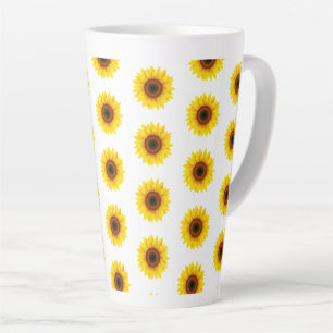 Caneca De Café Latte Girassóis Latte Mug