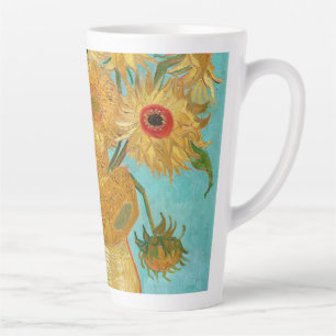 Caneca De Café Latte Girassóis, Pintura de Natureza Morta Pós-Impressio