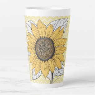 Caneca De Café Latte "Girassol"