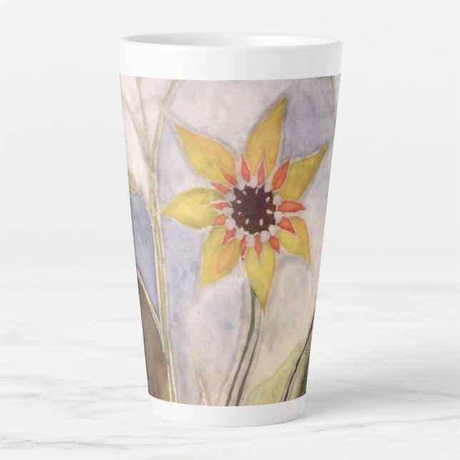 Caneca De Café Latte Girassol (Frente)