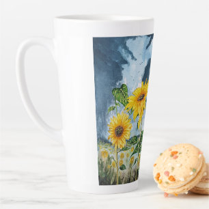Caneca De Café Latte Girassol
