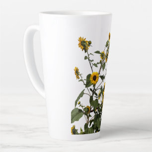 Caneca De Café Latte Girassol Amarelo Vibrante